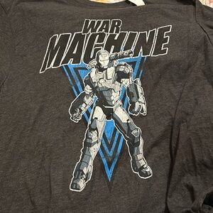 Brand new with tags, XL dark grey War Machine crew neck tee shirt